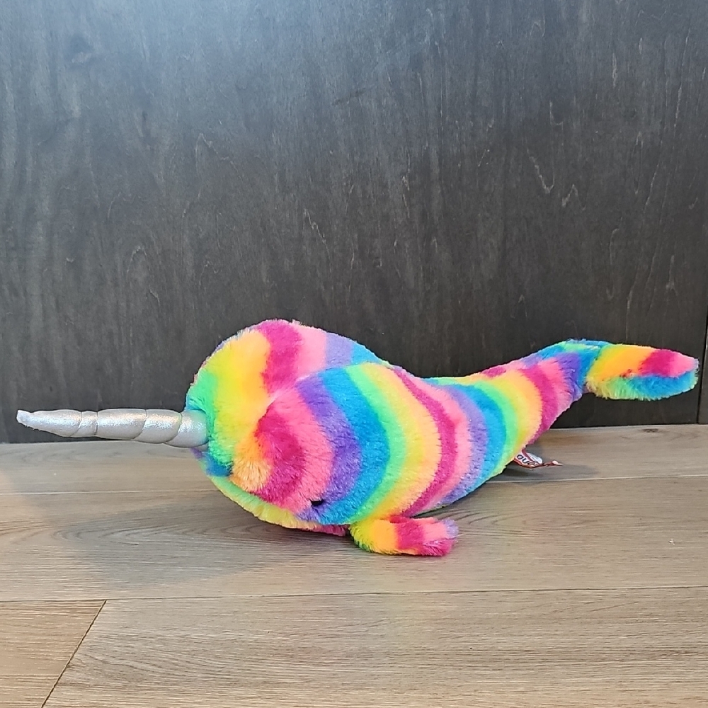 Douglas‎ Rainbow Narwhal Whale 14" Plush